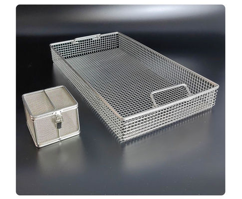 Storage Surgery Instrument Tray Woven Disinfection Basket Stainless Steel